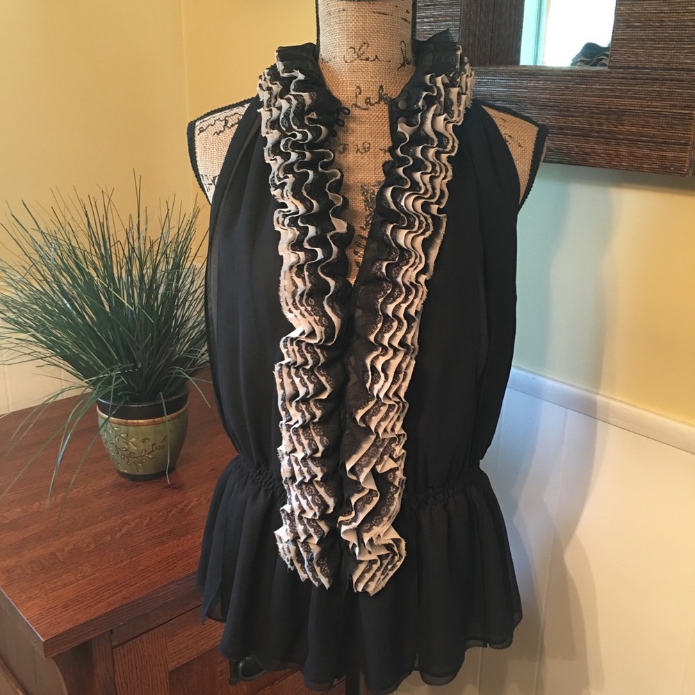 Robert Rodriguez Neiman Marcus Ruffle Top Sz L